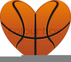 Heart Shaped Volleyball Clipart Image