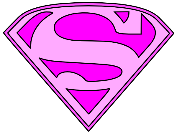 Pink Superman Logo Clip Art at Clker.com - vector clip art online, royalty  free & public domain