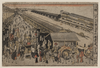 Perspective Print Of The Market On Odawaracho At Nihonbashi In Edo. Image