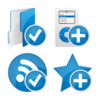 Blue Extended Icons Set 4x64 Preview 1 Image