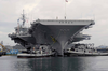 The Aircraft Carrier Uss Kitty Hawk (cv 63) Gets Underway After Completing A Successful Five-month Overhaul By Ship Image