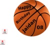 Happy Birthday Jaidan Basketball  Clip Art