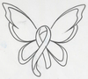 Lupus Butterfly Ribbon Clipart Image