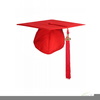 Red Graduation Hat Clipart Image