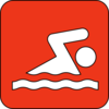 Swimming Symbol Red Clip Art