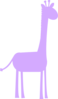 Lavender Giraffe Profile Clip Art