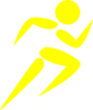 Man Running Yellow Clip Art