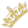 Gold Lav Tiara Princess Clip Art
