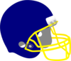  Football Helmet Blue And Yellow Clip Art