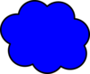 Small Blue Cloud Clip Art