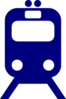 Blue Train Symbol Clip Art