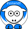 Sheep - Finland Finnish Flag Colors Clip Art