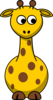 Giraffe Looking Right-down Clip Art