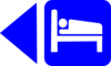 Bed Sign Blue Clip Art