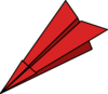 Red Paperplane Clip Art