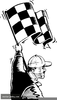 Waving Checkered Flags Clipart Image
