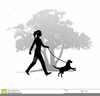 Clipart Of Girl Walking Dog Image