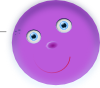 Round Purple Face Clip Art