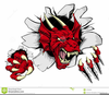 Cartoon Red Dragon Clipart Image