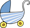 Baby Stroller 2 Clip Art