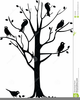 Black Love Birds Clipart Image