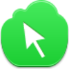 Free Green Cloud Cursor Arrow Image
