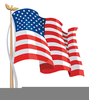 American Flag Flagpole Clipart Image