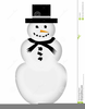 Snowman Black Top Hat Clipart Image