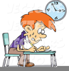 Student Taking A Test Clipart Image