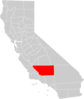 California County Map Kern County Highlighted Clip Art