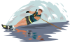 Slalom Water Skier Clip Art