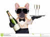 Bulldog Wine Clipart Image