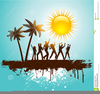 Dancing Palm Trees Clipart Image