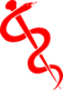 Red Rod Of Asclepius Clip Art