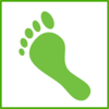 Green Foot Icon Clip Art