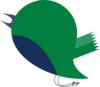 Green Blue Bird Clip Art