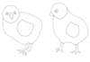 Chicks Vector Coloring Clip Art