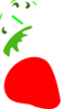 Split Strawberry Clip Art