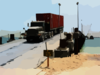 A U.s. Army Transport Vehicle Returns From The U.s. Navy Elevated Causeway System-modular Clip Art