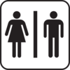 Large Man Woman Bathroom Sign Clip Art