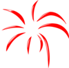 Red Simple Firework Clip Art