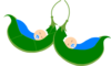 Two Blue Peas In A Pod Clip Art