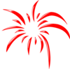 Complex Red Firework Clip Art