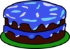  Blue Cake With No Candle Clip Art