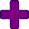 Purple Plus Cross Clip Art