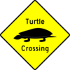 Turtle Crossing Sign Clip Art
