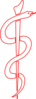 Rod Of Asclepius Red And White Clip Art