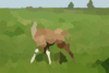 Llama In The Grassland Clip Art