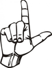 Sign Language L Clip Art Image