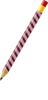 Pink Striped Pencil Wo Shadow Clip Art